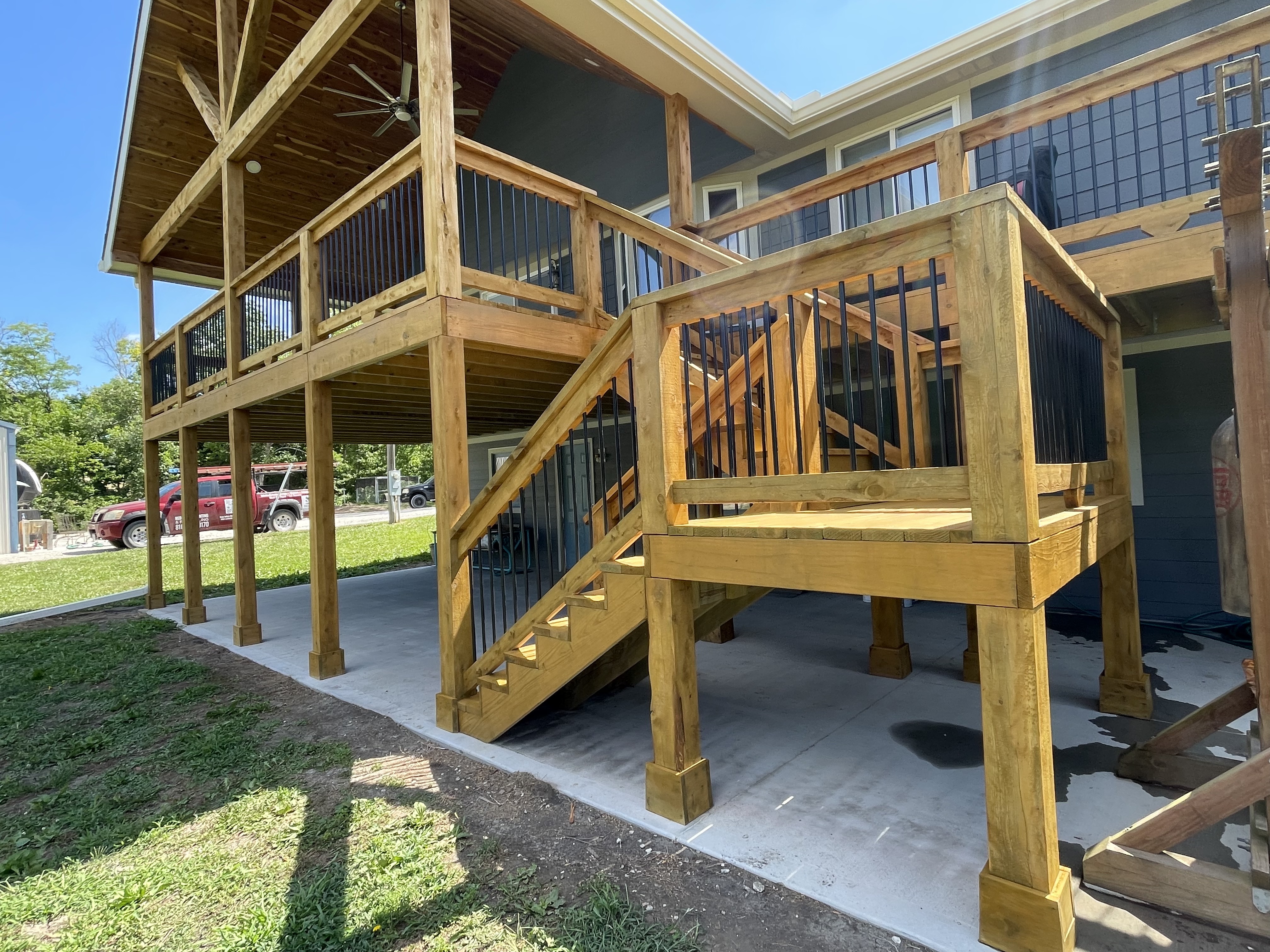 Deck Stain Restoration in Raymore, MO by Red Letter Painting